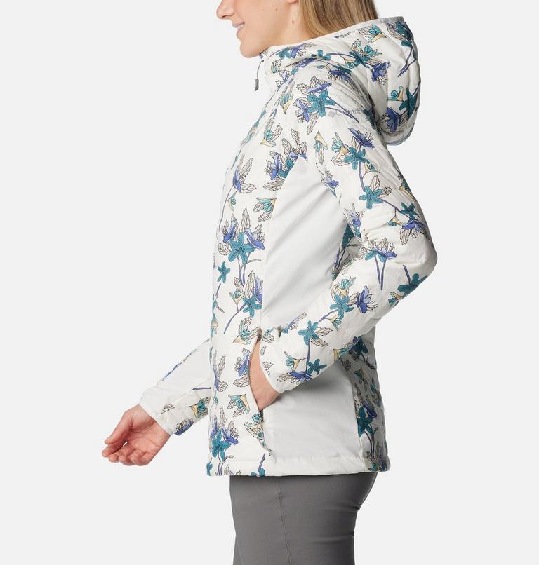 Powder Pass Hooded Jacket, Color: Sea Salt Tiger Lilies Print, image 3