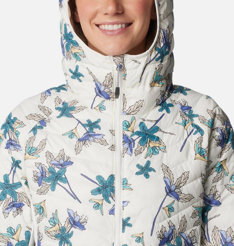 Powder Pass Hooded Jacket, Color: Sea Salt Tiger Lilies Print, image 4