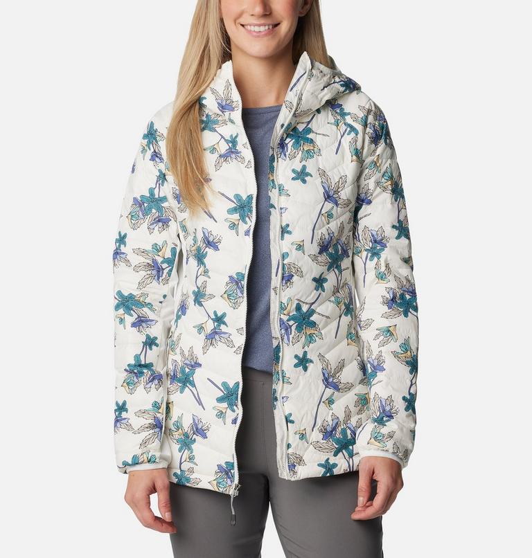Powder Pass Hooded Jacket, Color: Sea Salt Tiger Lilies Print, image 7