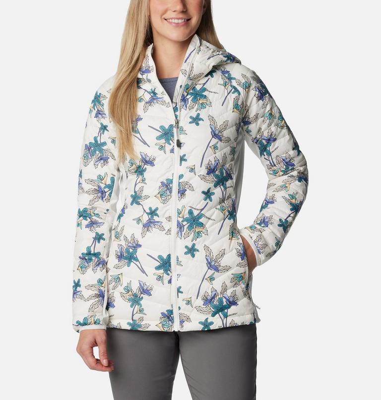 Powder Pass Hooded Jacket, Color: Sea Salt Tiger Lilies Print, image 1