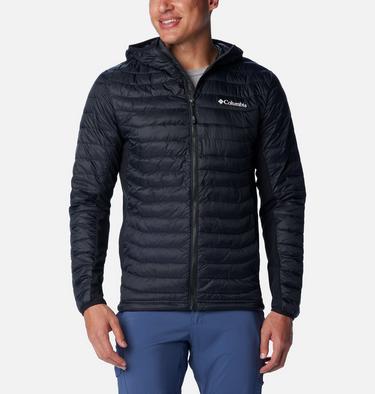 Men's Powder Pass Hybrid Down Jacket, Color: Black, image 1