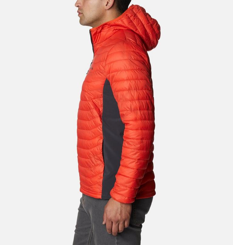 Men's Powder Pass Hybrid Down Jacket, Color: Red Quartz, Shark, image 3