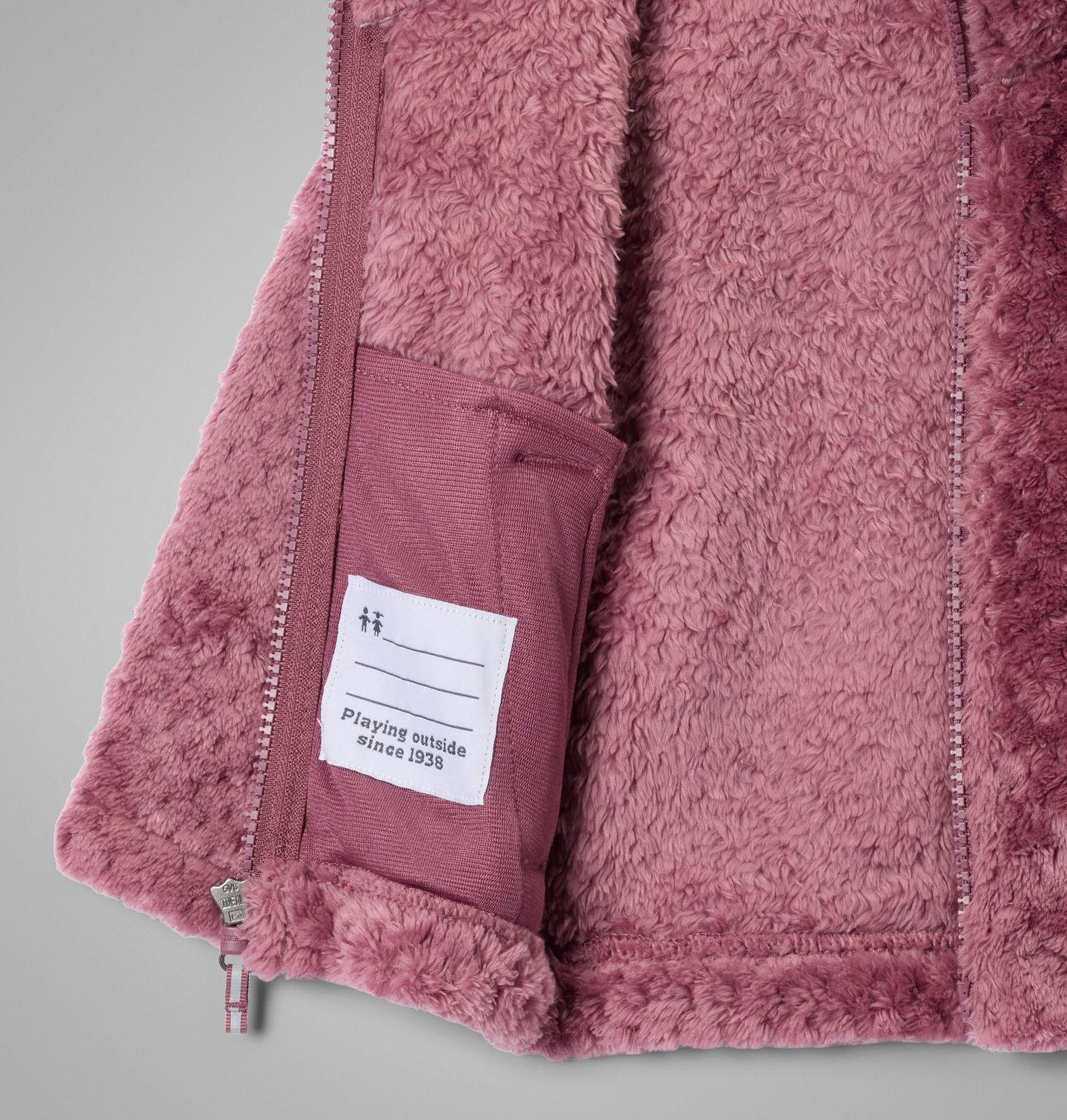 Куртка Columbia Fire Side Sherpa Jacket для девочек-малышей, цвет: Состаренный розовато-лиловый — фото 2