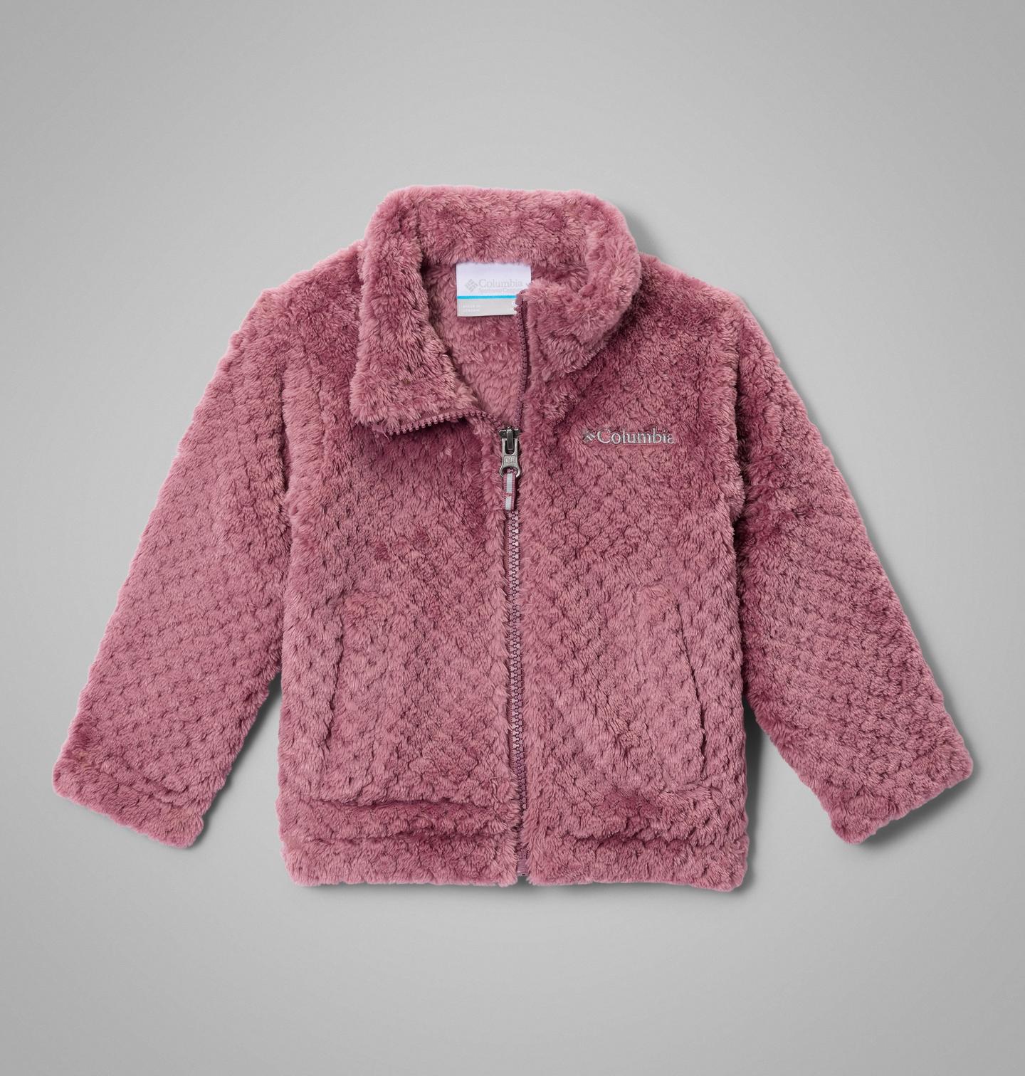 Куртка Columbia Fire Side Sherpa Jacket для девочек-малышей, цвет: Состаренный розовато-лиловый — фото 1
