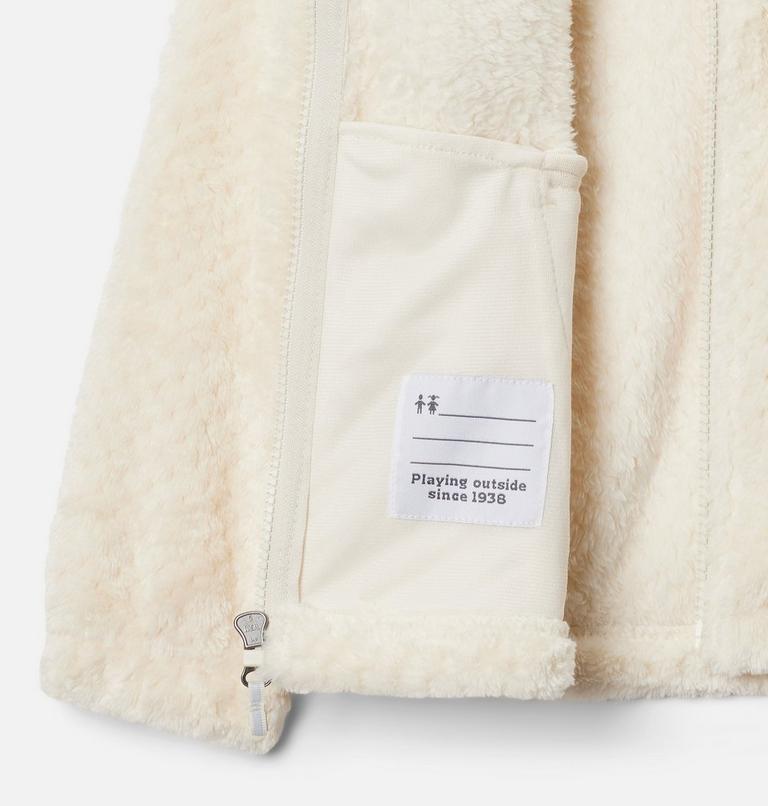 Girls' Fire Side Sherpa Fleece Jacket, Color: Chalk, image 3