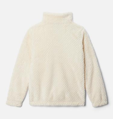 Girls' Fire Side Sherpa Fleece Jacket, Color: Chalk, image 6