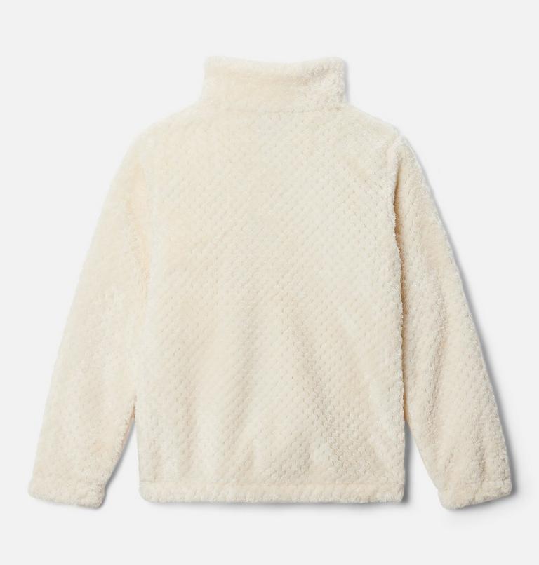 Girls' Fire Side Sherpa Fleece Jacket, Color: Chalk, image 2