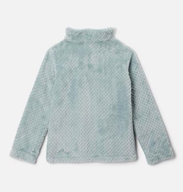 Girls' Fire Side Sherpa Fleece Jacket, Color: Crushed Blue, image 4