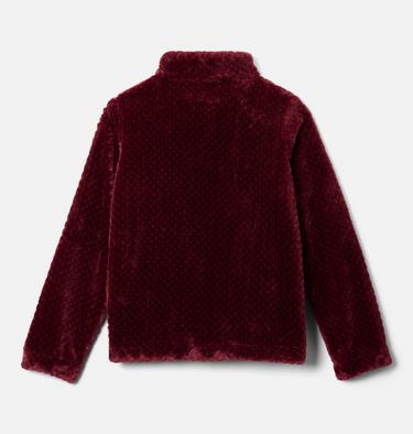 Girls' Fire Side Sherpa Fleece Jacket, Color: Rich Wine, image 2