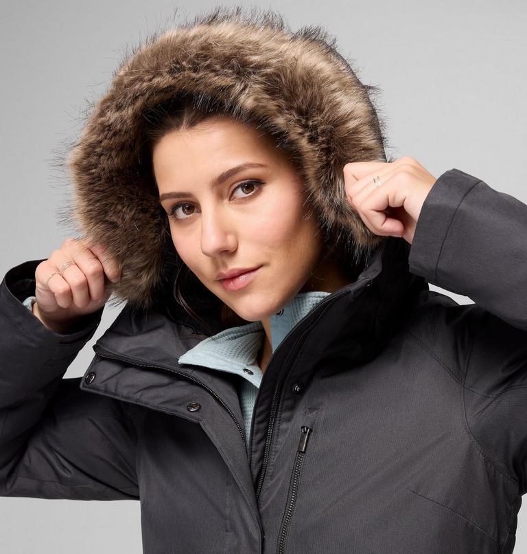 Women's Suttle Mountain Long Insulated Jacket, Color: Black, image 7