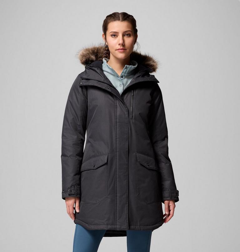 Women's Suttle Mountain Long Insulated Jacket, Color: Black, image 1