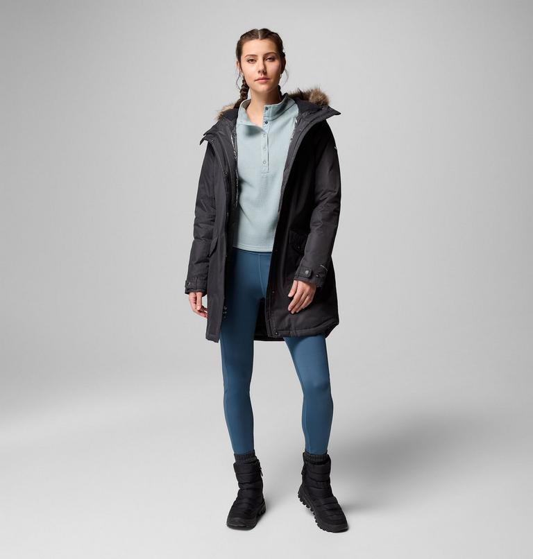 Women's Suttle Mountain Long Insulated Jacket, Color: Black, image 2