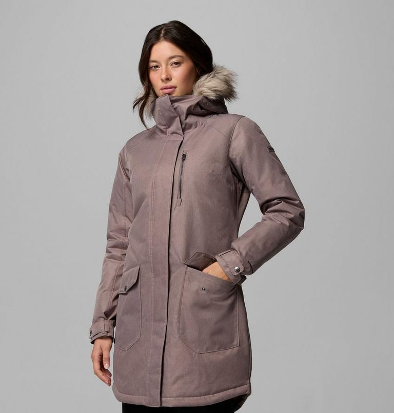 Women's Suttle Mountain Long Synthetic Down Parka, Color: Iron, image 4