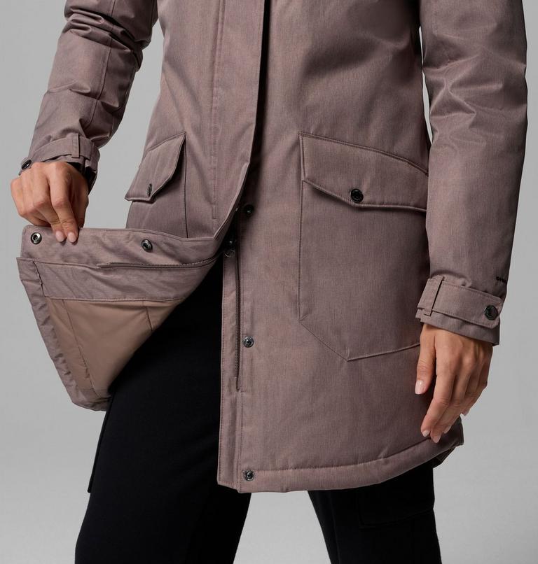 Women's Suttle Mountain Long Synthetic Down Parka, Color: Iron, image 11
