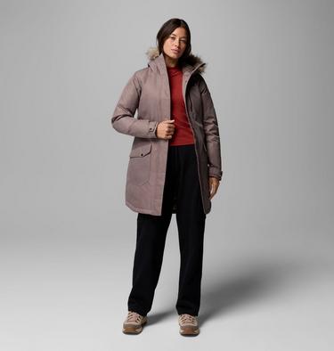 Women's Suttle Mountain Long Synthetic Down Parka, Color: Iron, image 2