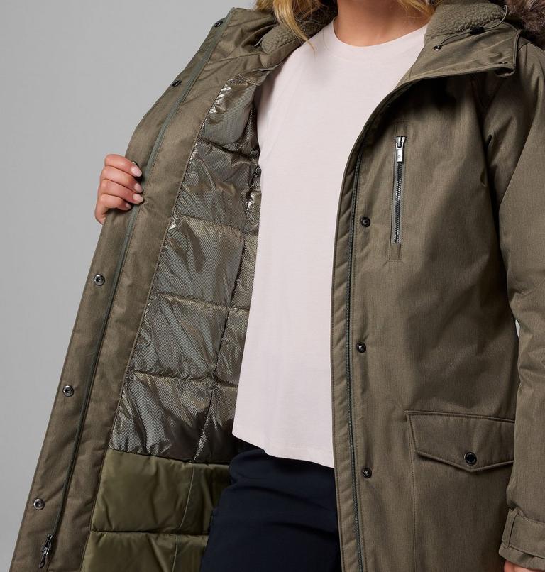 Women's Suttle Mountain Long Synthetic Down Parka, Color: Stone Green, image 6