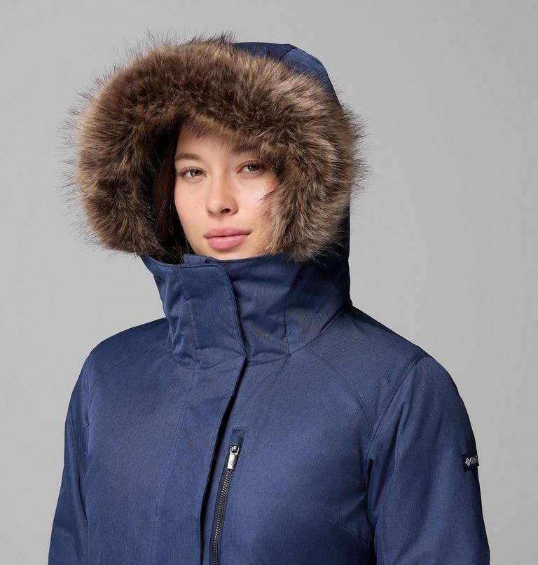 Women's Suttle Mountain Long Insulated Jacket, Color: Collegiate Navy, image 7