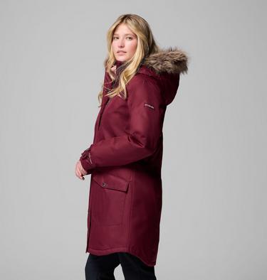 Women's Suttle Mountain Long Synthetic Down Parka, Color: Rich Wine, image 4