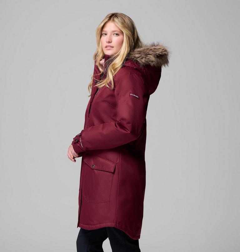 Women's Suttle Mountain Long Synthetic Down Parka, Color: Rich Wine, image 4
