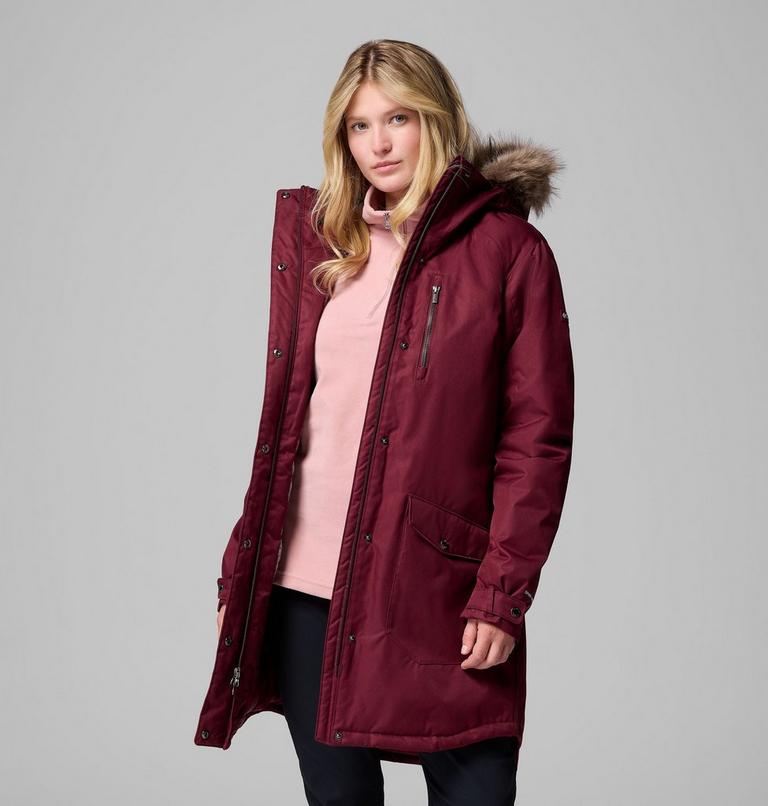 Women's Suttle Mountain Long Synthetic Down Parka, Color: Rich Wine, image 5