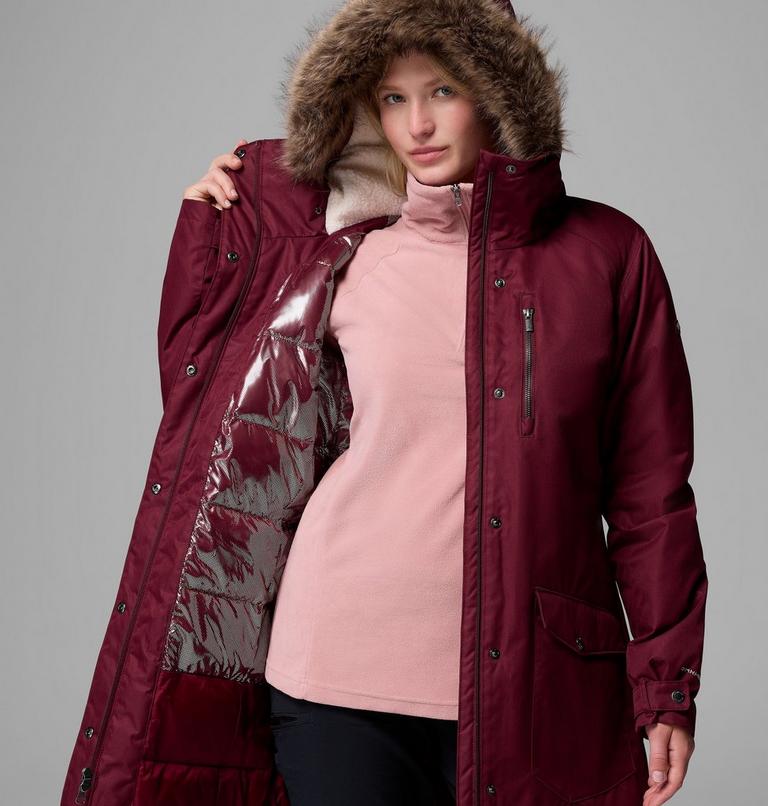 Women's Suttle Mountain Long Synthetic Down Parka, Color: Rich Wine, image 6