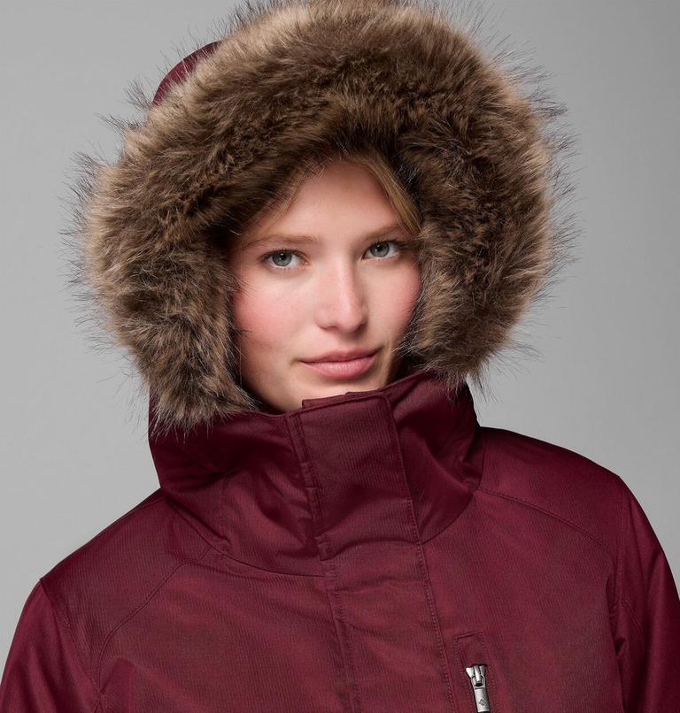 Women's Suttle Mountain Long Synthetic Down Parka, Color: Rich Wine, image 7