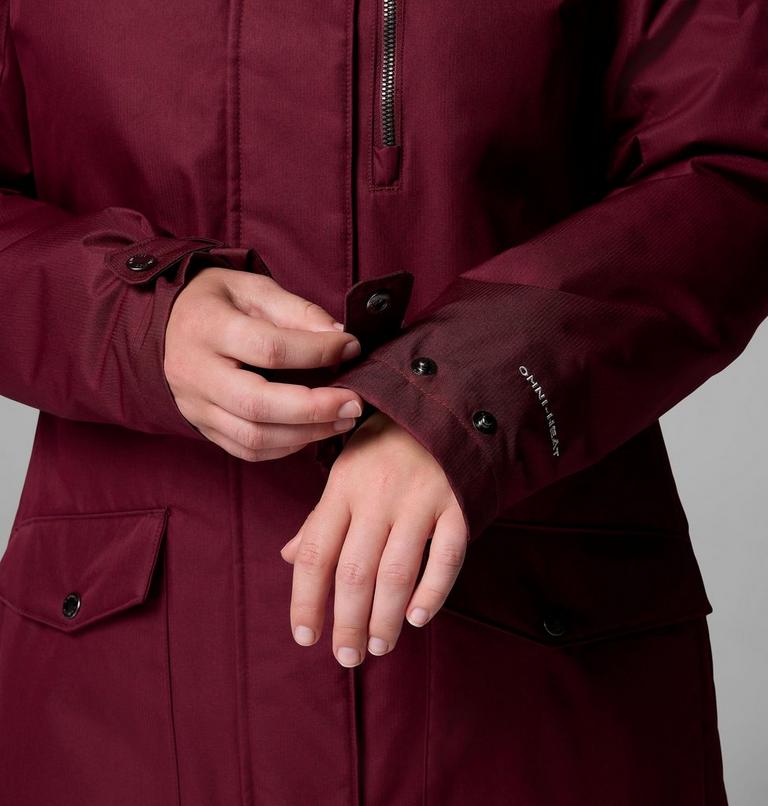 Women's Suttle Mountain Long Synthetic Down Parka, Color: Rich Wine, image 8