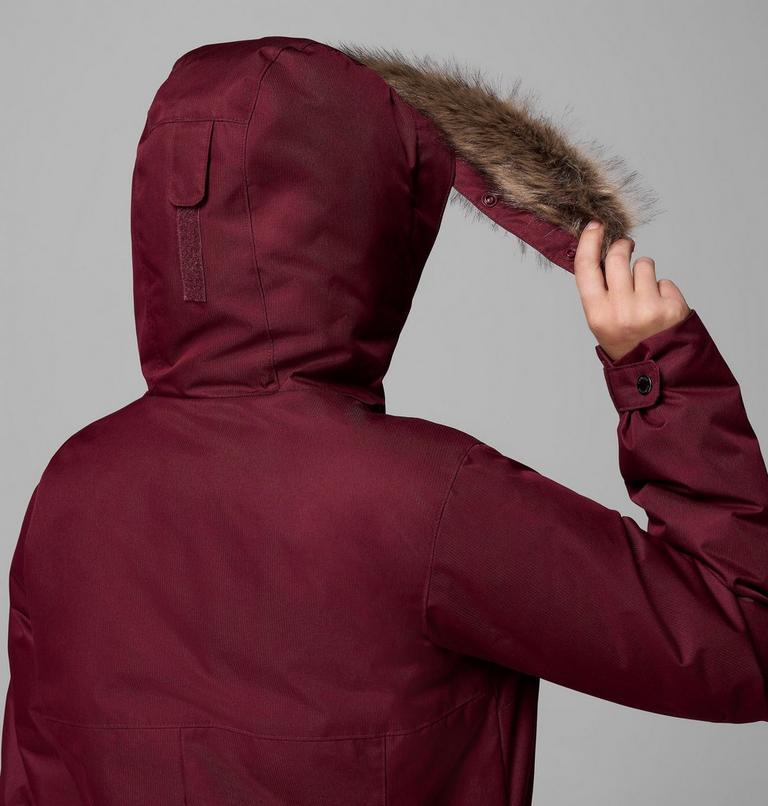 Women's Suttle Mountain Long Synthetic Down Parka, Color: Rich Wine, image 9
