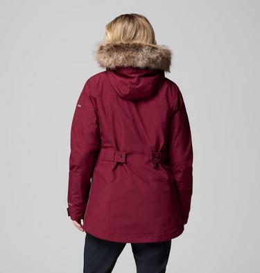 Women's Suttle Mountain Long Synthetic Down Parka, Color: Rich Wine, image 3