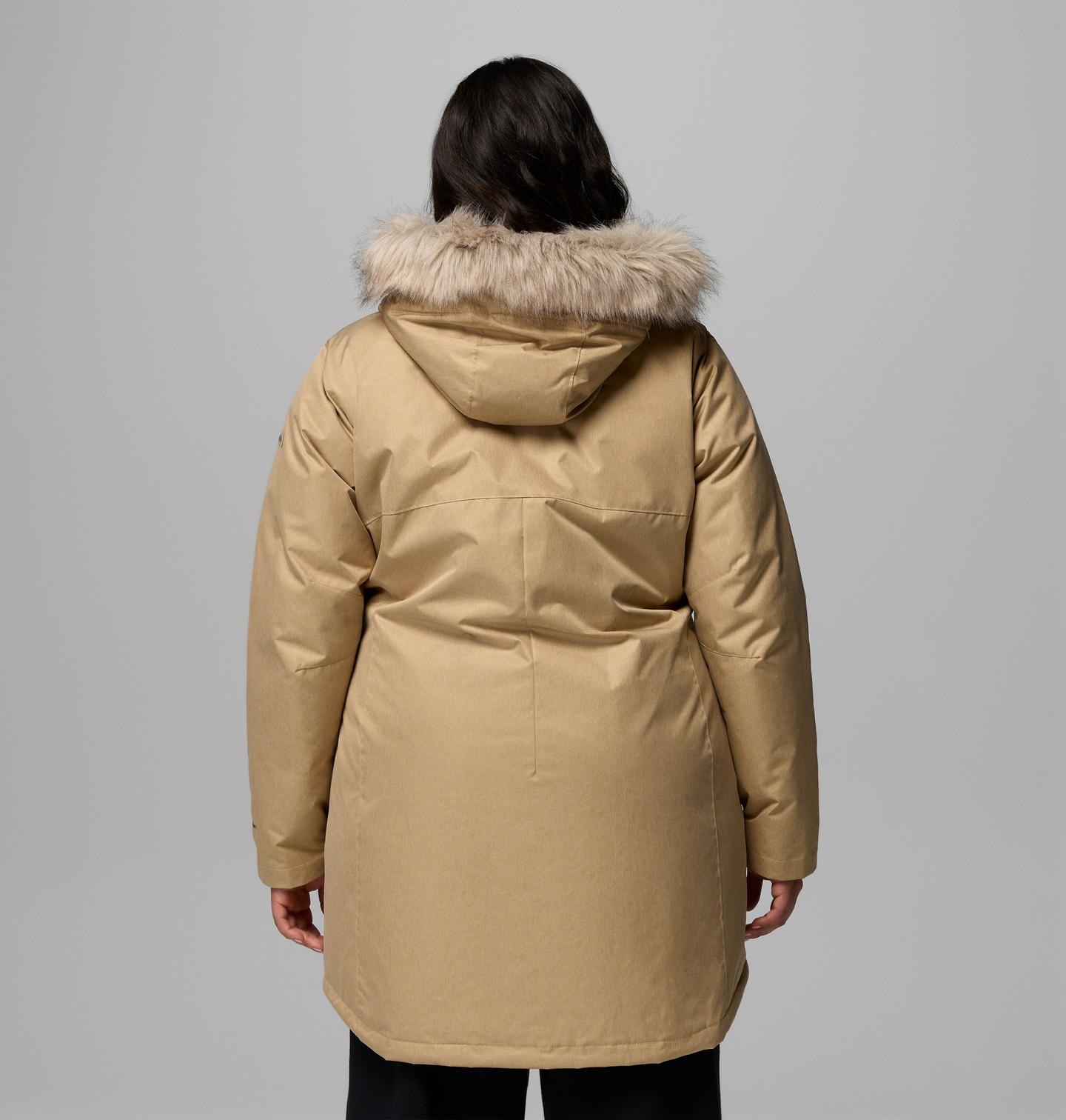 Женская куртка Columbia Suttle Mountain Long Insulated Jacket - Plus Size, цвет: Пляжный — фото 3