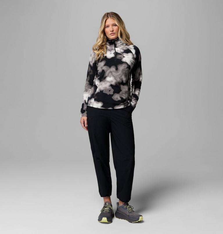 Polaire Demi-Zip &agrave; Imprim&eacute; Glacial IV Femme, Color: Black Dyeflower, image 2