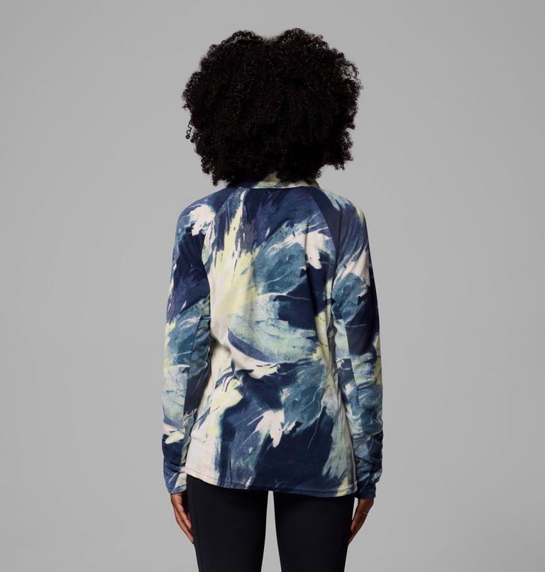 Women's Glacial IV Print Half Zip Fleece, Color: Everblue Snowflight, image 3