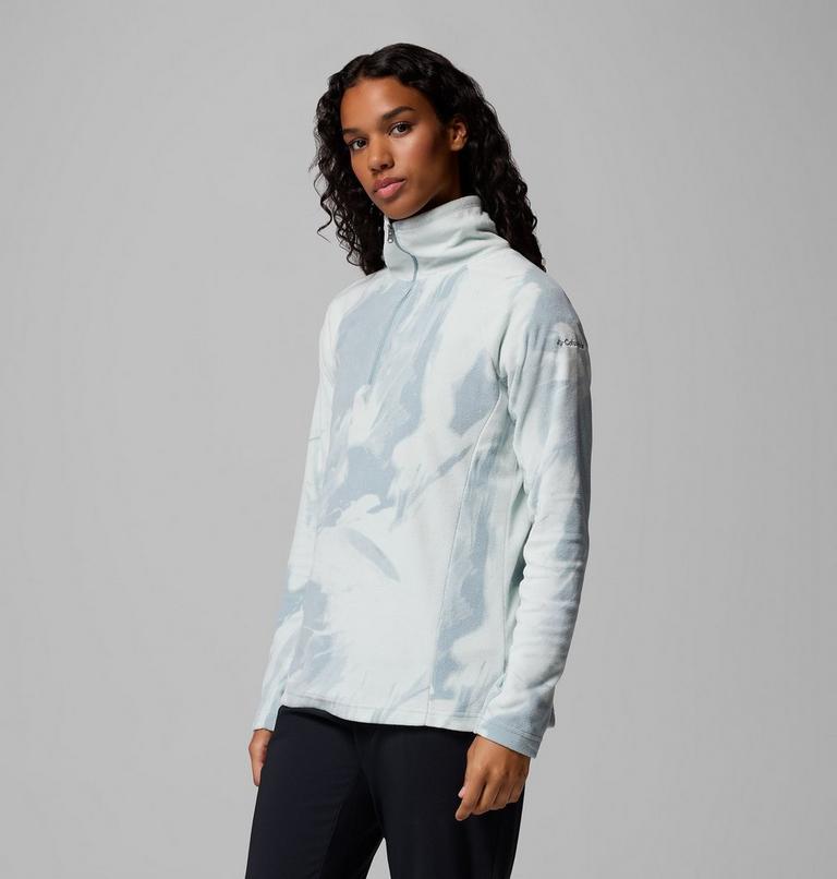 Women's Glacial IV Print Half Zip Fleece, Color: Crushed Blue Snowflight Tonal, image 4