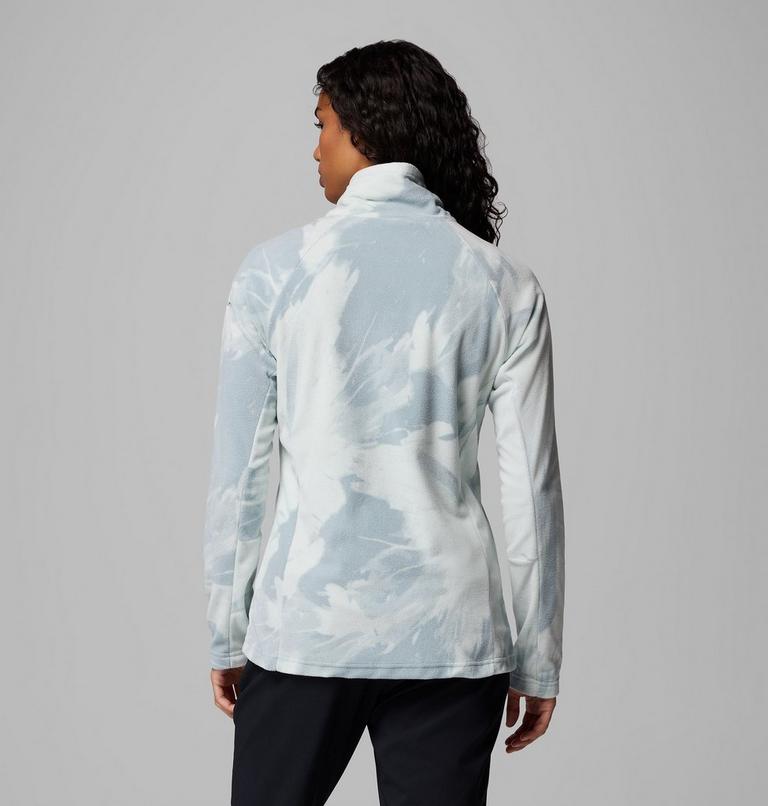 Women's Glacial IV Print Half Zip Fleece, Color: Crushed Blue Snowflight Tonal, image 3