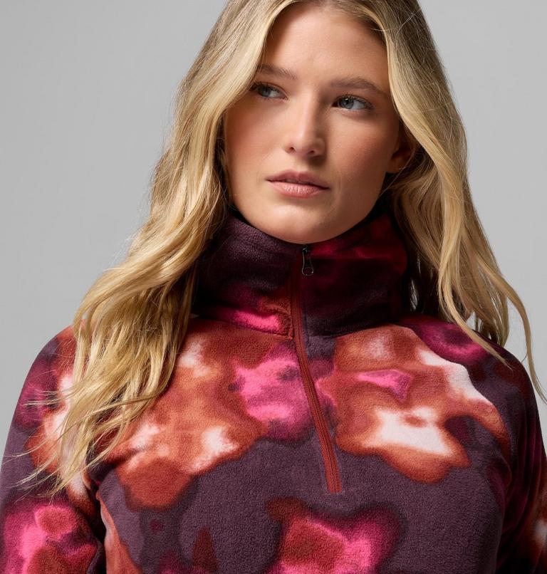 Polaire Demi-Zip &agrave; Imprim&eacute; Glacial IV Femme, Color: Red Oxide Dyeflower, image 5