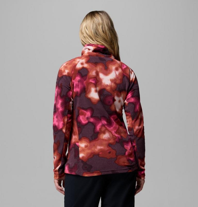 Polaire Demi-Zip &agrave; Imprim&eacute; Glacial IV Femme, Color: Red Oxide Dyeflower, image 3
