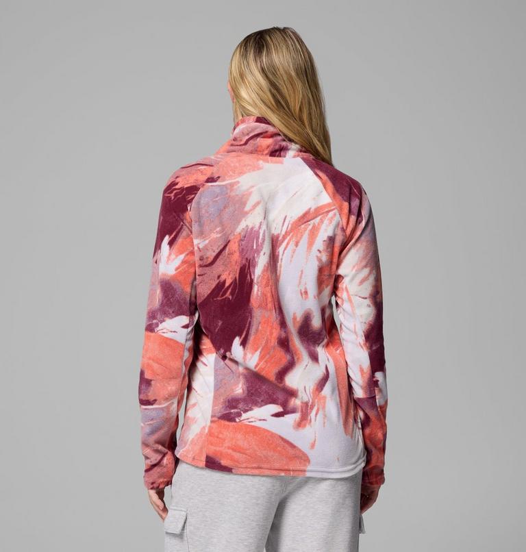 Women's Glacial IV Print Half Zip Fleece, Color: Zing Snowflight, image 3
