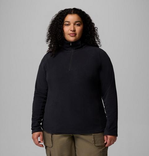Женская флисовая кофта Columbia Glacial IV на молнии 1/2, большие размеры, цвет: Чёрный