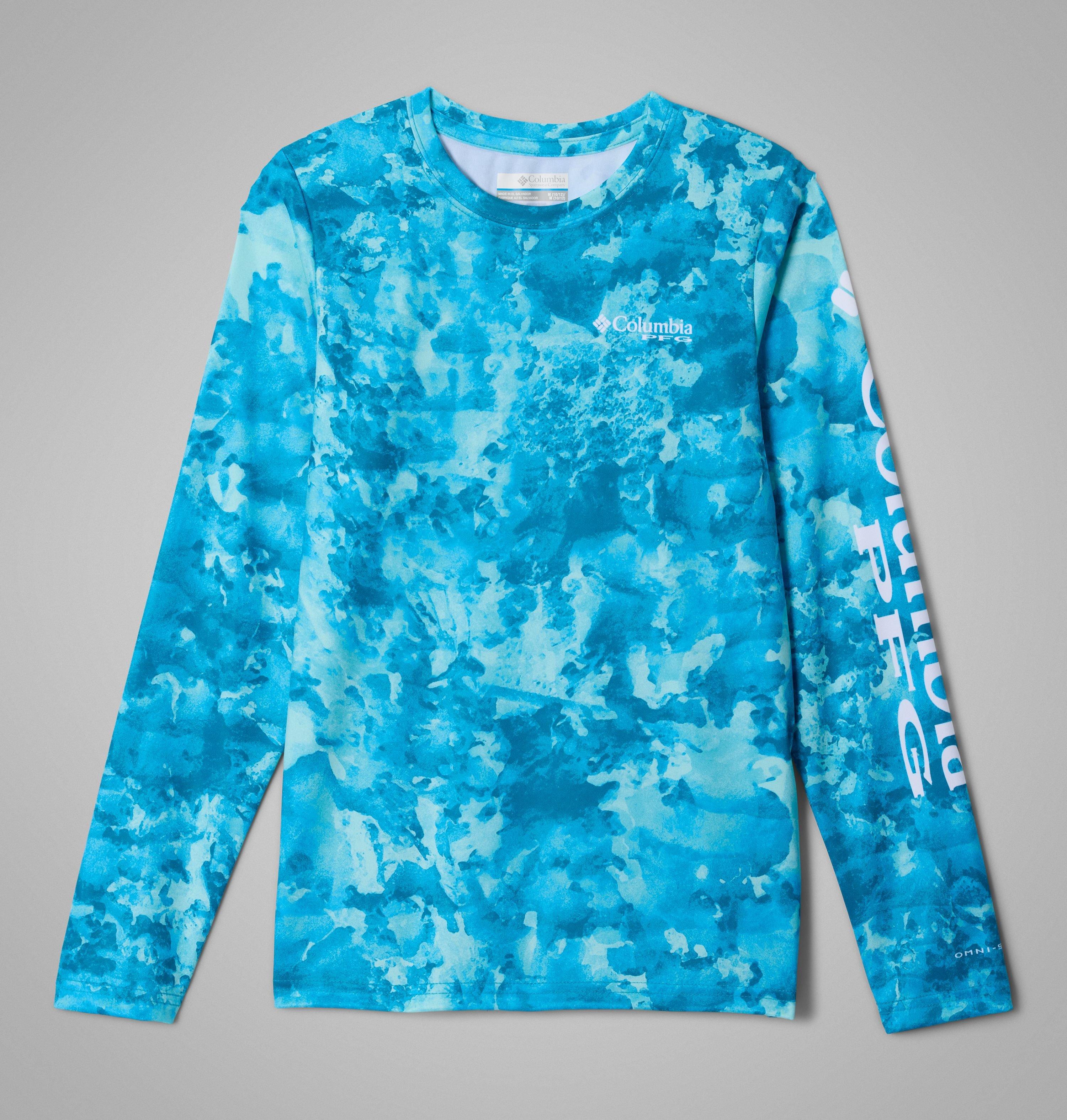 Columbia Boys' PFG Super Deep Waves Long Sleeve Shirt-