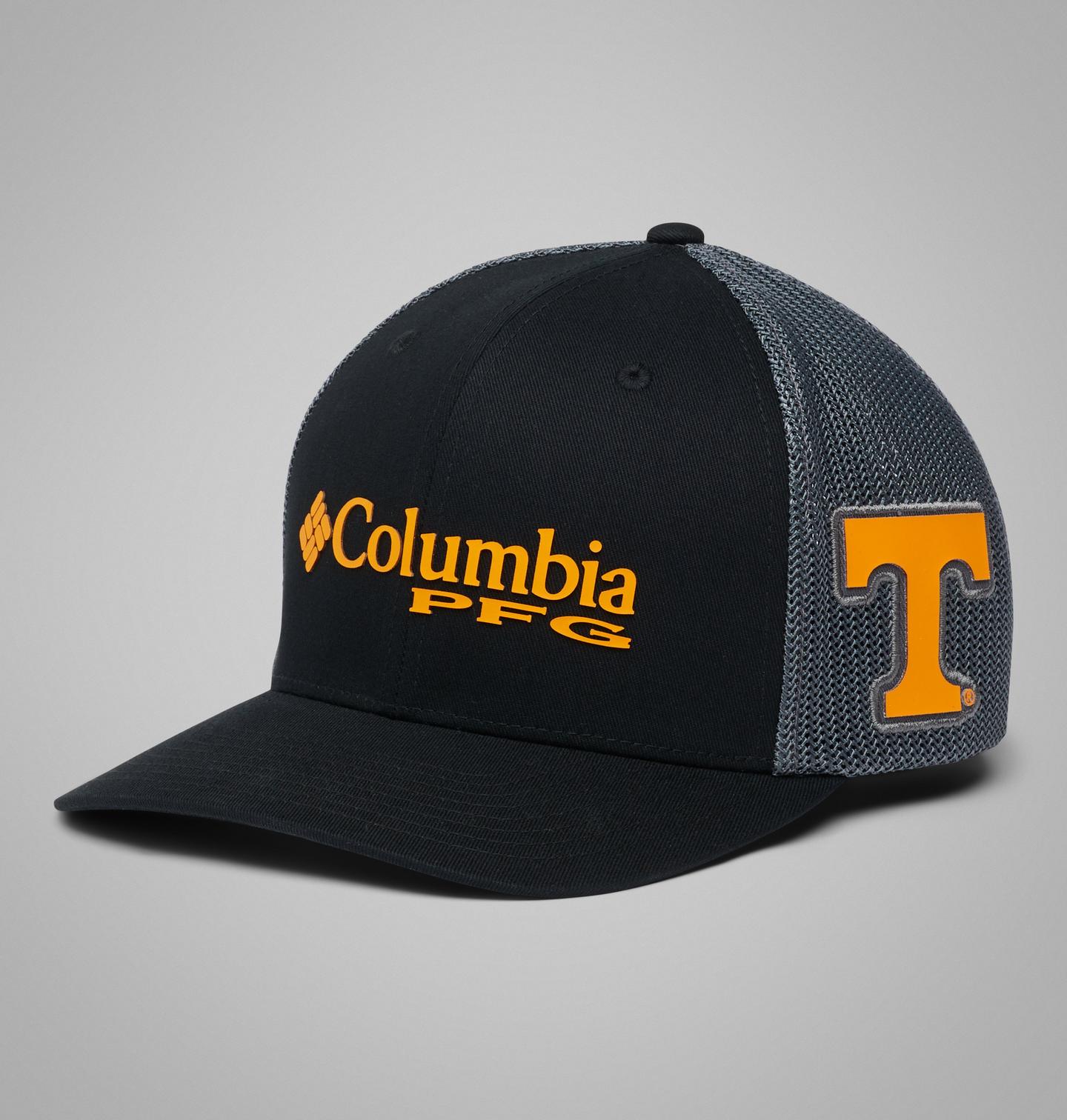 Кепка Columbia PFG Mesh Ball - Tennessee, цвет: Чёрный / Графитовый — фото 1