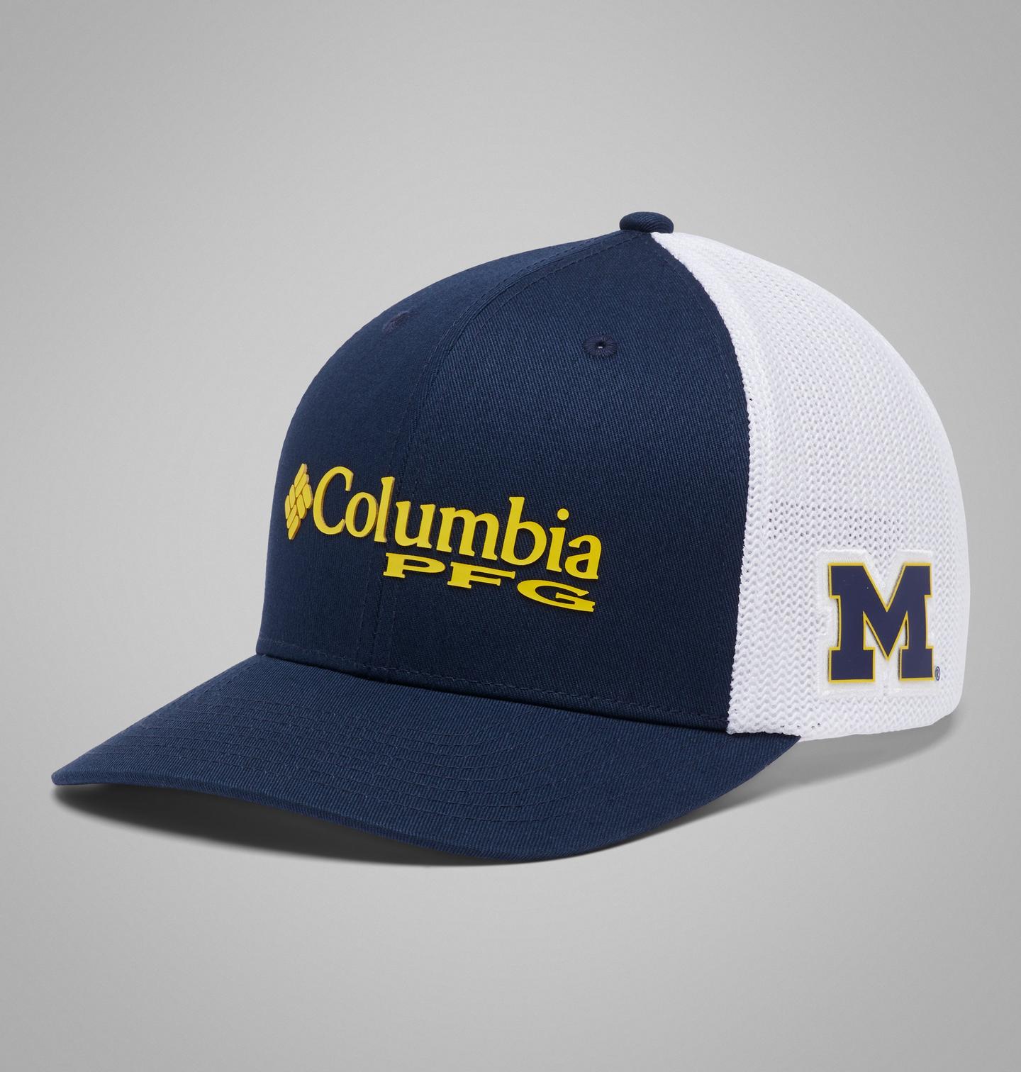 Кепка Columbia PFG Mesh Ball - Michigan, цвет: Тёмно-синий — фото 1