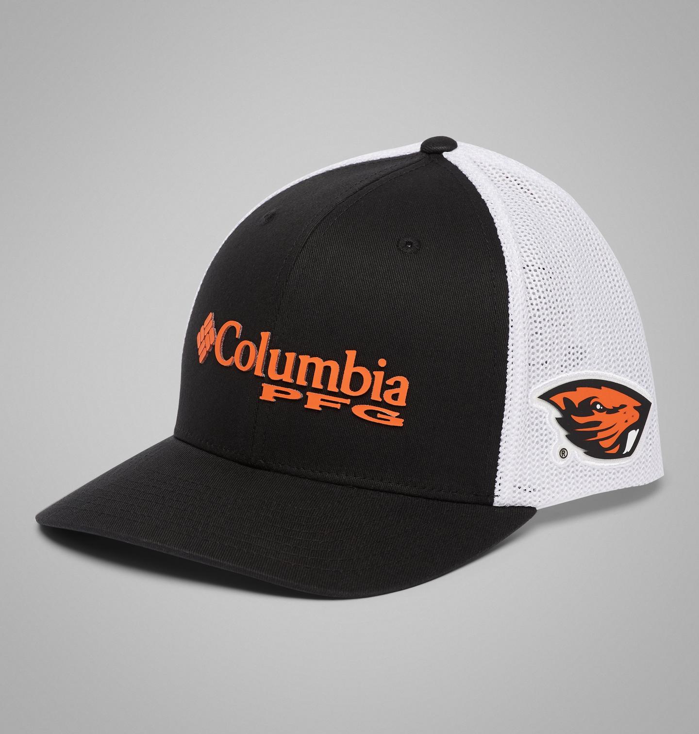 Кепка Columbia PFG Mesh Ball - Oregon State, цвет: Чёрный — фото 1