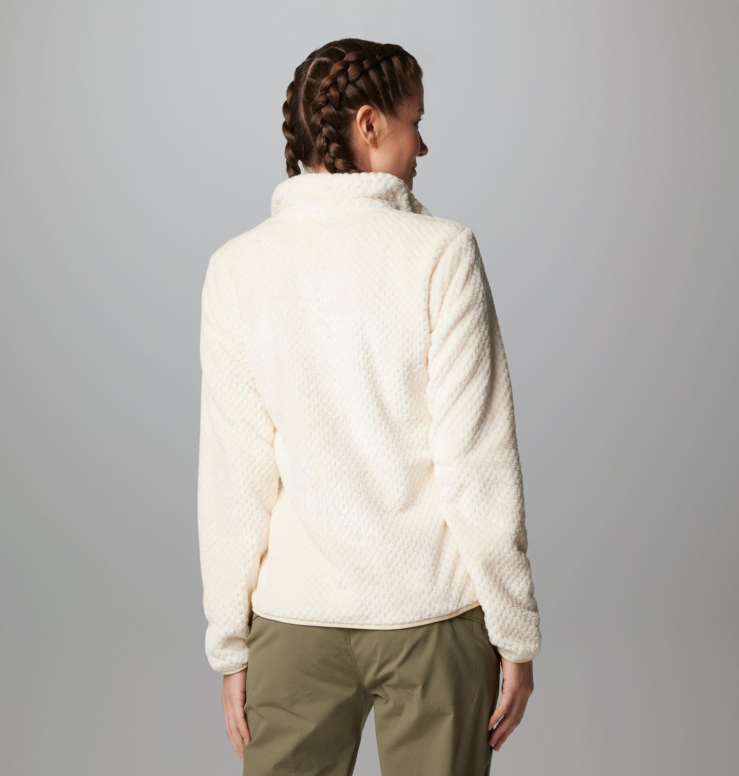 Женские куртки Columbia Fire Side II Sherpa Full Zip Fleece, цвет: Меловой — фото 2