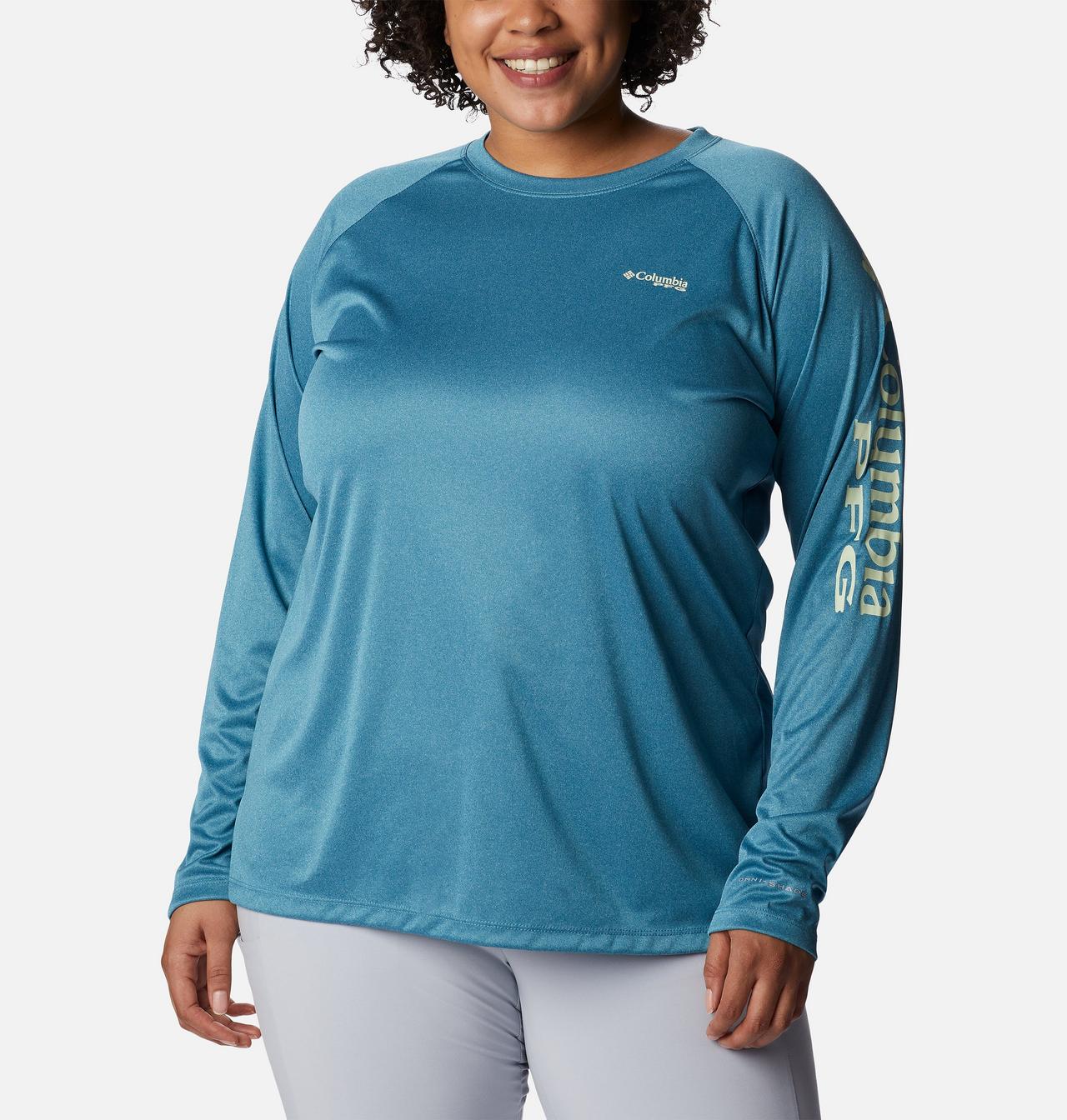 Women's Tidal Tee™ PFG Heather Long Sleeve - Plus Size 1