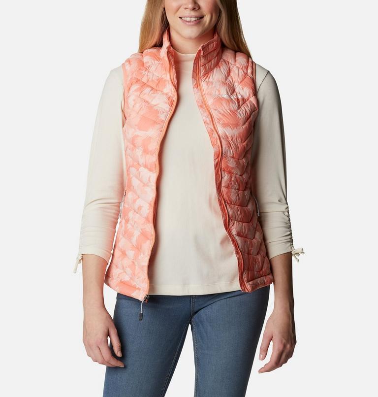 Women's Powder Pass Vest, Color: Coral Reef Typhoon Blooms, Coral Reef, image 7