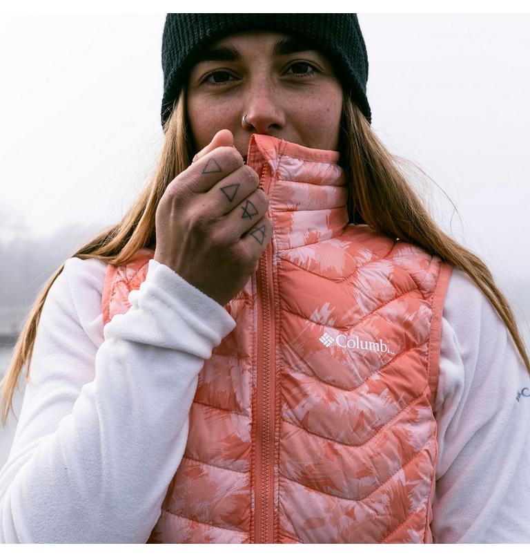 Women's Powder Pass Vest, Color: Coral Reef Typhoon Blooms, Coral Reef, image 8