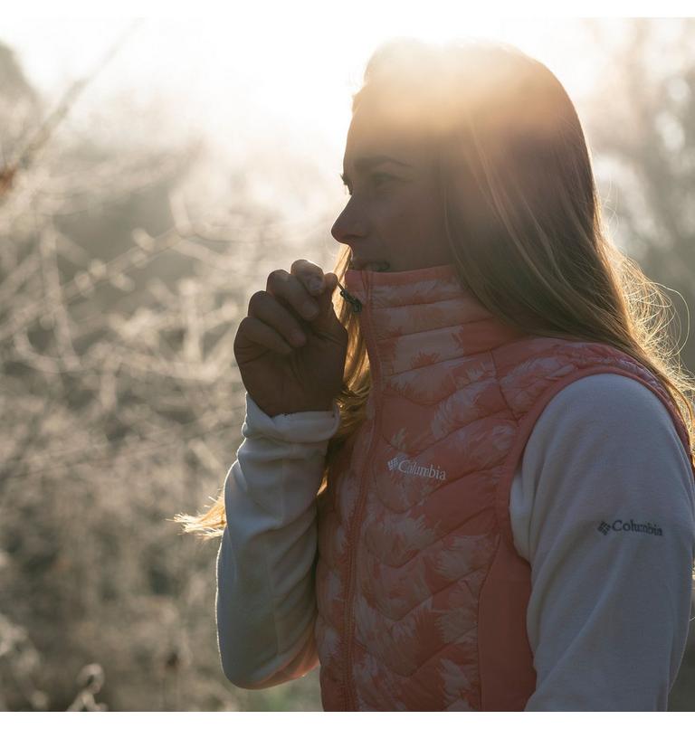 Women's Powder Pass Vest, Color: Coral Reef Typhoon Blooms, Coral Reef, image 9