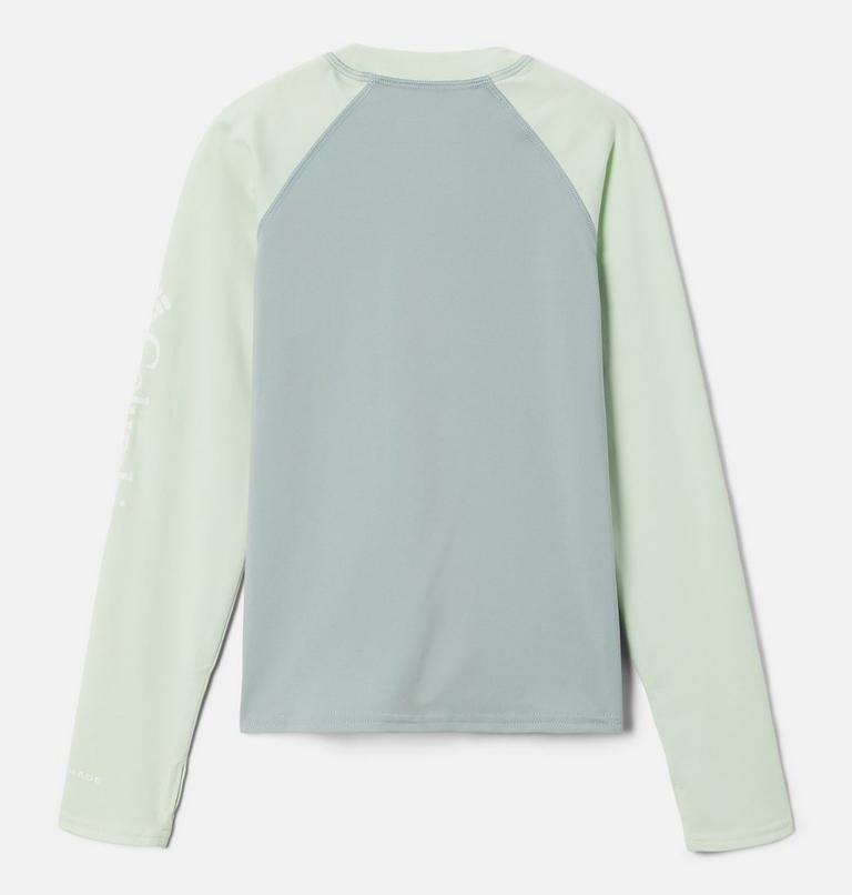 Youth Sandy Shores Technical Long Sleeve Top, Color: Niagara, Ice Green, image 2
