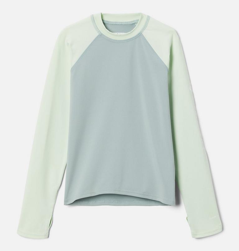 Youth Sandy Shores Technical Long Sleeve Top, Color: Niagara, Ice Green, image 1