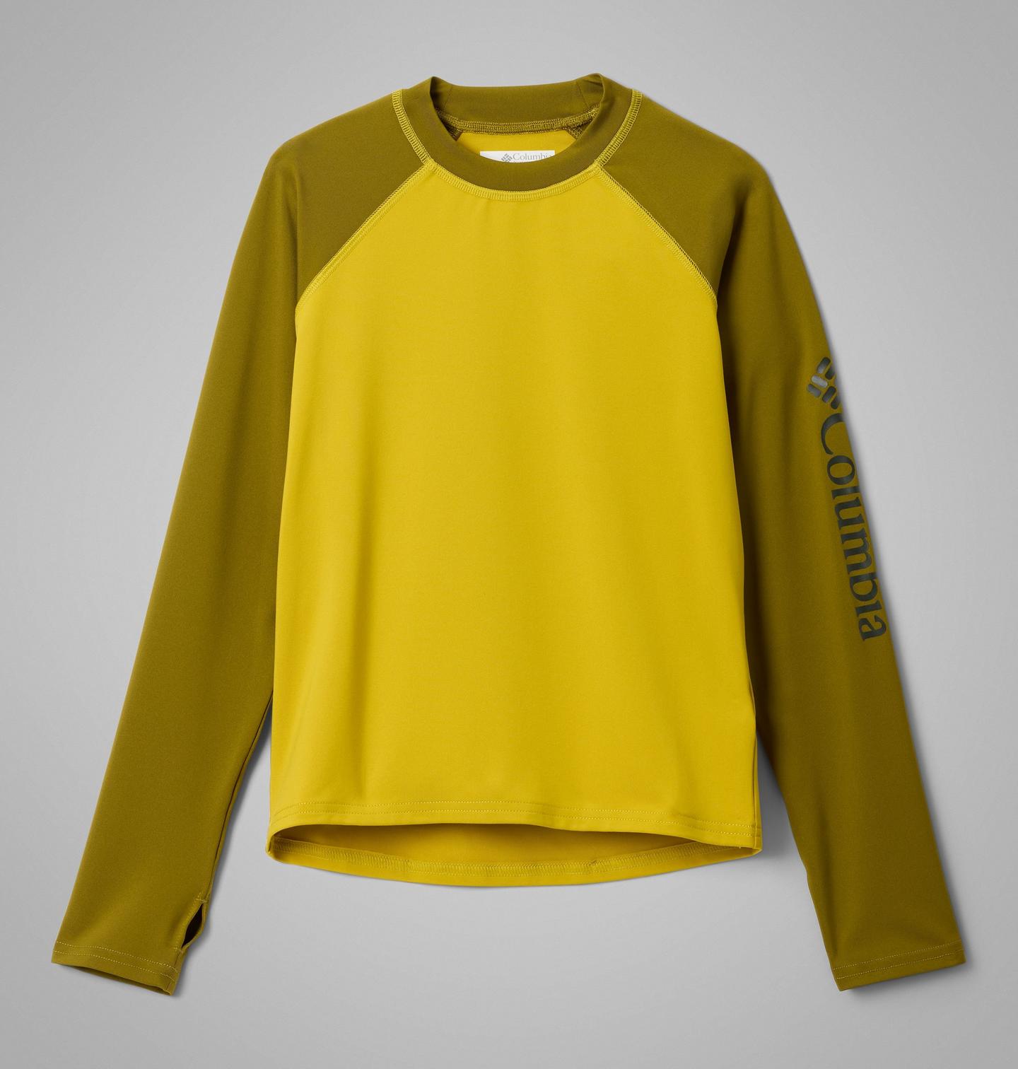 Детская рубашка Columbia Sandy Shores Long Sleeve Sunguard, цвет: Моховой / Зелёный — фото 1